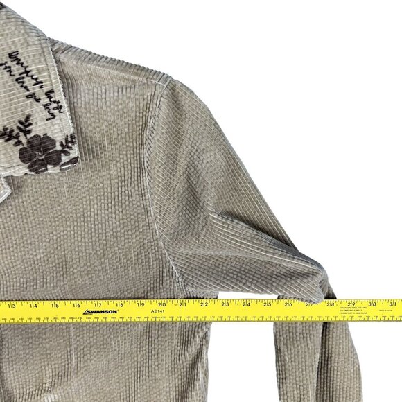 J G Hook Collection 14 Floral Corduroy Jacket Sleeveless Maxi Dress Set Retro - Picture 12 of 16